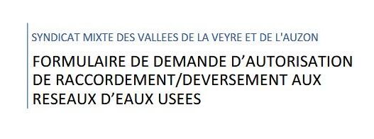 Formulaire de demande de raccordement EU SMVVA